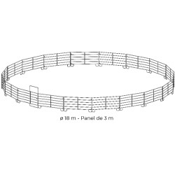 Pakket verzinkte panelen 3 m La Gée