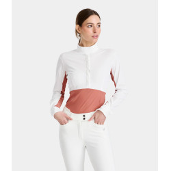 Chemise de concours Monica Horse Pilot manches longues femme Brick dust Rose
