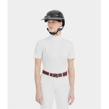 Wedstrijdshirt Monica Horse Pilot dames korte mouw Wit