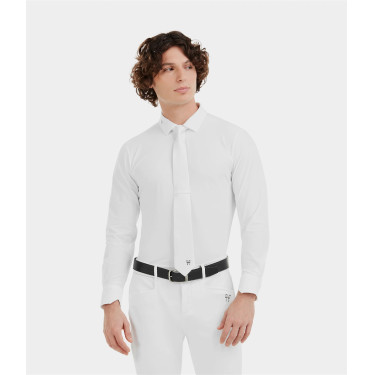 Chemise de concours Aerolight manches longues Horse Pilot homme Blanc
