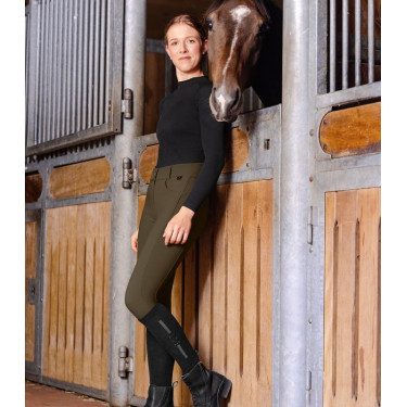 Rijbroek ELT Comfort Ride Glam dames Bruin groen Rijbroek ELT Comfort Ride Glam dames Bruin groen