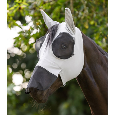Waldhausen Puck vliegenmasker met neusbescherming Zilvergrijs