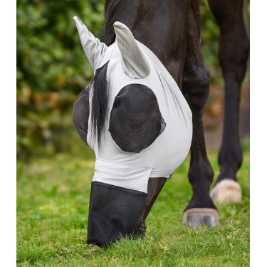 Waldhausen Puck vliegenmasker met neusbescherming Zilvergrijs