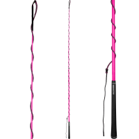 Waldhausen telescopische longeerzweep met golfhandvat Roze neon