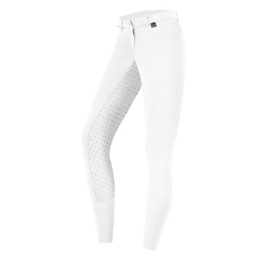 Pantalon d'équitation ELT Micro Sport silicone Blanc