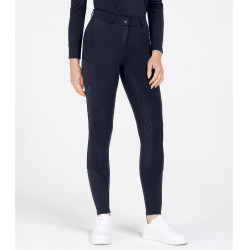 Pantalon d'équitation ELT Essential silicone femme Bleu profond