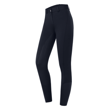 Pantalon d'équitation ELT thermique Essential silicone femme Bleu profond