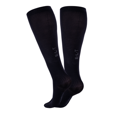 Chaussettes d'équitation ELT effet de compression Noir