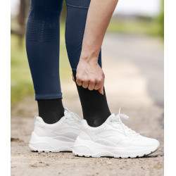 Chaussettes d'équitation ELT effet de compression Noir