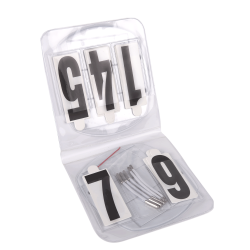 Set de numéro ovales Waldhausen avec élastiques Blanc Set de numéro ovales Waldhausen avec élastiques Blanc