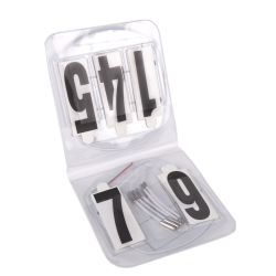 Set de numéro ovales Waldhausen avec élastiques Blanc Set de numéro ovales Waldhausen avec élastiques Blanc