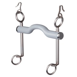 Mors de dressage Beris long canon passage de langue Doux Gris