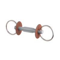 Mors de filet Beris canon papillon anneau 7,5 cm Doux Gris