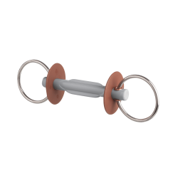 Mors de filet Beris canon papillon anneau 7,5 cm Doux Gris