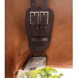 Sangle équitation courte cuir élastique Waldhausen