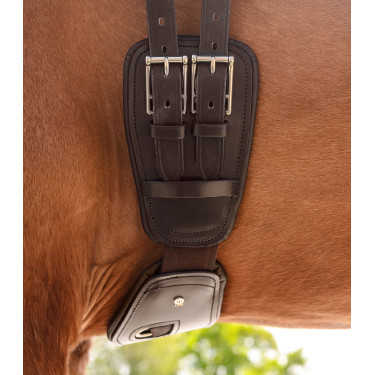 Sangle équitation courte cuir élastique Waldhausen