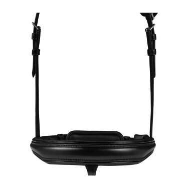 Bridon verni Waldhausen S-Line Blackshine muserolle combinée pull back Noir Bridon verni Waldhausen S-Line Blackshine muserolle combinée pull back Noir