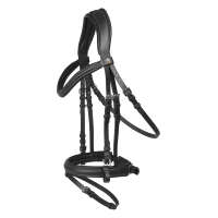 Bridon Waldhausen X-Line Stockholm gecombineerde pull back neusriem Zwart