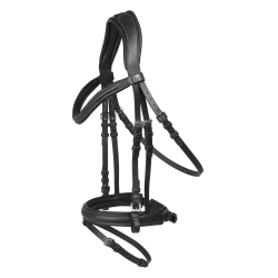 Bridon Waldhausen X-Line Stockholm muserolle combinée pull back Noir