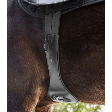 Sangle de selle Waldhausen en cuir Noir