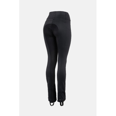 Pantalon jodhpur d'équitation Eydis femme avec assise en daim synthétique Horze Noir