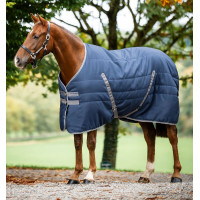 Couvrture d'écurie Rambo 200 g Horseware Marine / orage / gris argent Bleu marine
