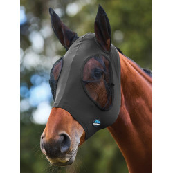 Masque anti-mouches extensible ComFiTec avec oreilles Weatherbeeta Charbon de bois / noir
