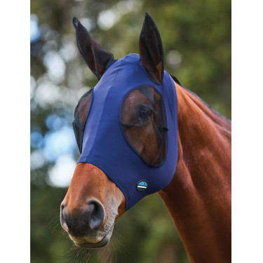 Masque anti-mouches ComFiTec Stretch avec oreilles Weatherbeeta Marine / noir Bleu