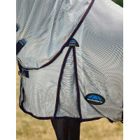 Couverture anti-mouches ComFiTec Airflow Detach-A-Neck Weatherbeeta Gris / marine / bordeaux Couverture anti-mouches ComFiTec Airflow Detach-A-Neck Weatherbeeta Gris / marine / bordeaux