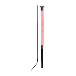 Fouet de dressage en cuir à surpiqûres fantaisie Dublin Rose