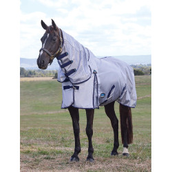 Couverture anti-mouches combo ComFiTec Hexi Shield Weatherbeeta Argent / marine / blanc