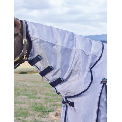 Couverture anti-mouches combo ComFiTec Hexi Shield Weatherbeeta Argent / marine / blanc