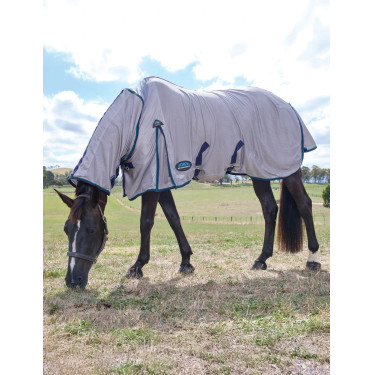 Couverture anti-mouches intégrale ComFiTec Zephyr Weatherbeeta Gris / marine / vert sapin