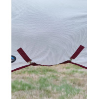 Couvre-cou anti-mouches ComFiTec Essential Weatherbeeta Blanc / bordeaux Couvre-cou anti-mouches ComFiTec Essential Weatherbeeta Blanc / bordeaux