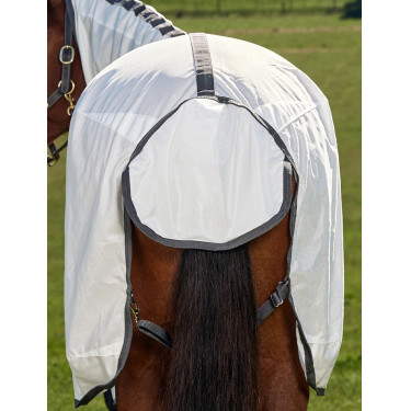 Couverture anti-mouches combo ComFiTec Tyro Weatherbeeta Blanc / charbon de bois Couverture anti-mouches combo ComFiTec Tyro Weatherbeeta Blanc / charbon de bois