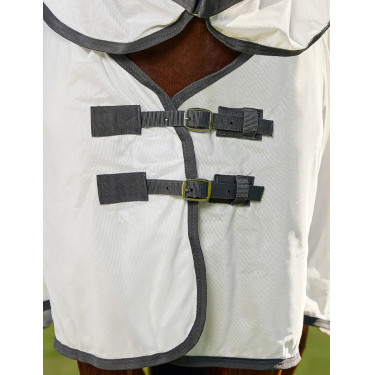 Couverture anti-mouches combo ComFiTec Tyro Weatherbeeta Blanc / charbon de bois Couverture anti-mouches combo ComFiTec Tyro Weatherbeeta Blanc / charbon de bois