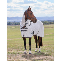 Couverture anti-mouches combo ComFiTec Tyro Weatherbeeta Blanc / charbon de bois Couverture anti-mouches combo ComFiTec Tyro Weatherbeeta Blanc / charbon de bois