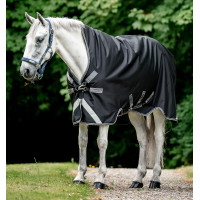 Couverture Rambo 1680D Turnout 400 g Horseware Noir / orage / gris argent