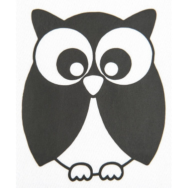 Motif thermocollant chouette HKM Noir ps film