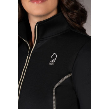 Lauria Garrelli Limone dames sweatvest met rits Zwart Lauria Garrelli Limone dames sweatvest met rits Zwart