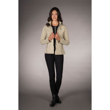 Sweat zippé Lauria Garrelli Limone femme Gris / beige