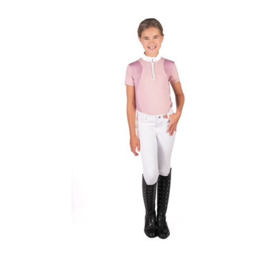 Wedstrijdpolo HKM Glam kind Oudroze Wedstrijdpolo HKM Glam kind Oudroze