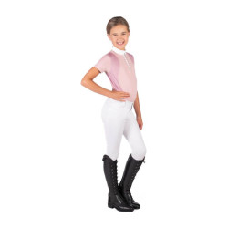 Polo de concours HKM Glam enfant Vieux rose