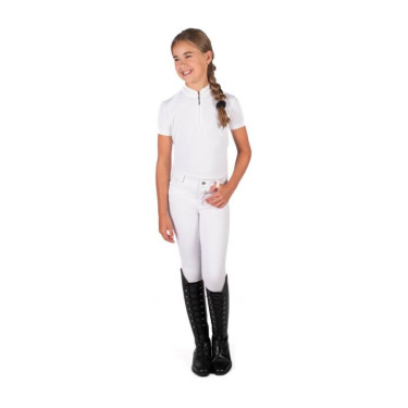 Dames wedstrijdpoloshirt voor paardrijden HKM Amy