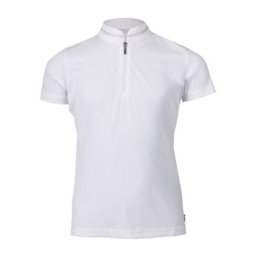 Polo de concours HKM Amy enfant Blanc