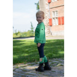Pantalon HKM Maui fond intégral en silicone enfant Bleu profond