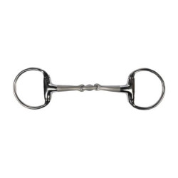 HKM Soft Touch olivetrens dubbel gebroken 14 mm | ruitersport HKM Soft Touch olivetrens dubbel gebroken 14 mm | ruitersport