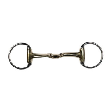 HKM dubbelgebroken olijftrens 16 mm – paardensport