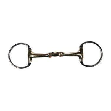 HKM Pro Balance dubbelgebroken olijftrens 14 mm – paardrijden
