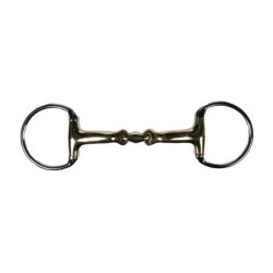 Paardenbit HKM High Curve dubbelgebroken 14 mm